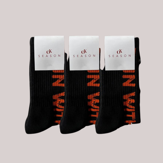 BLVCK RUN WITH THE BULLS CREW SOCKS (3 Pair)