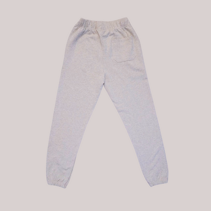 Ox Season Light Gray Sweatpants back – Athletic joggers with a minimalist 'Ox Season' logo on the upper left thigh. Comfortable and stylish fitness wear for training and casual wear.